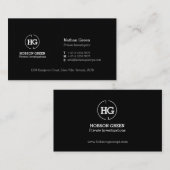 白黒の2文字のロゴの名刺 名刺 (正面/裏面)