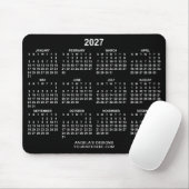 白黒の2027年カレンダー プロモーション マウスパッド (マウス)
