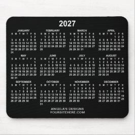 白黒の2027年カレンダー プロモーション マウスパッド