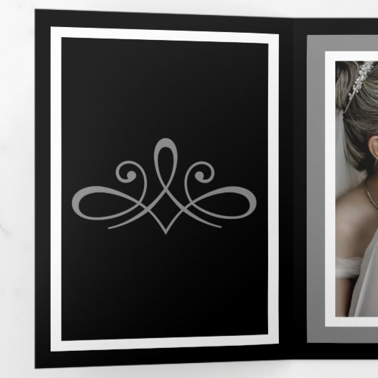 白黒の3重文字折りプログラム 三つ折りプログラム (内部最初)