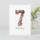 白黒の7番の写真の集合 カード (スタンド正面)