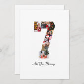 白黒の7番の写真の集合 シーズンカード (正面/裏面)