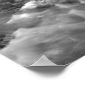 白黒の「マウンテンリバー」ポスター ポスター (角)