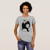 白黒のAnika Tシャツ (正面フル)