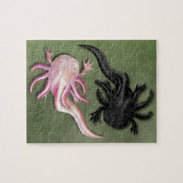 白黒のAxolotlsアート ジグソーパズル