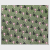 白黒のAxolotlsアート ラッピングペーパー (フラット)