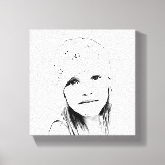 白黒のCベクトル キャンバスプリント