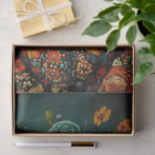 白黒のCatヴィンテージフローラの分離 薄葉紙 (ギフト)