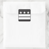 白黒のDCフラグ スクエアシール (バッグ)