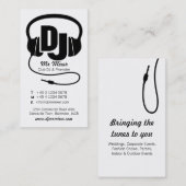 白黒のDJプロモーターの名刺 名刺 (正面/裏面)