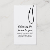 白黒のDJプロモーターの名刺 名刺 (裏面)