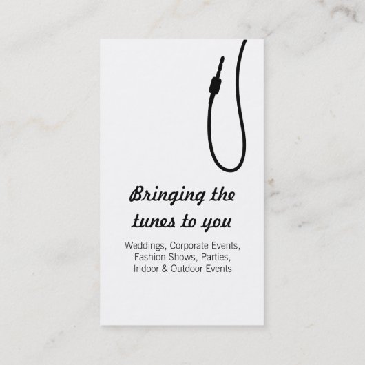 白黒のDJプロモーターの名刺 名刺 (裏面)