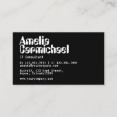 白黒のITテクノロジコンサルタント 名刺 (正面)