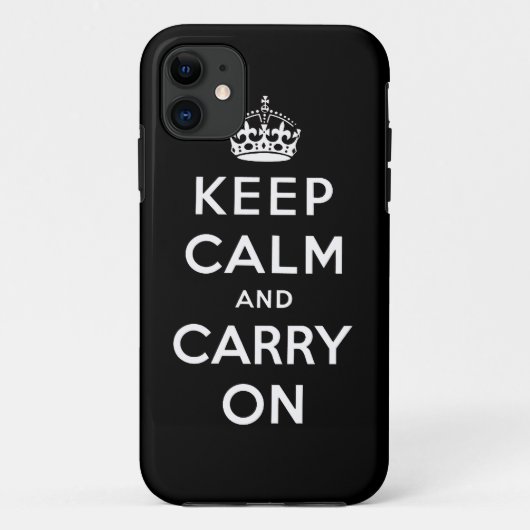 白黒のKeep Calm and Carry OnのiPhone 5の場合 Case-Mate iPhoneケース (裏面)
