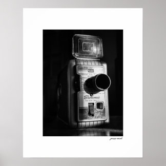 白黒のKodak Brownie 8mmムービーポスタープリント ポスター