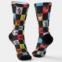 白黒のLOONEY TUNES™に入ったカラフル市松模様に