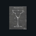 白黒のMargaritaガラスのブループリント キャンバスプリント<br><div class="desc">ブラック&ホワイトMargarita Glass Blueprint。アーティスト：イーサン・ハーパー。イメージID: 106175Z</div>