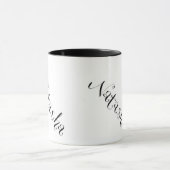 白黒のNatashaのマグ マグカップ (中央)