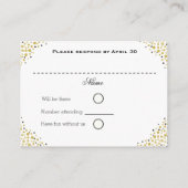 白黒のrsvpカード エンクロージャーカード (裏面)