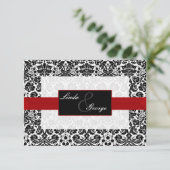 白黒のrsvpカード 出欠カード (スタンド正面)