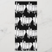 白黒のSiverwareデザインメニューラックカード メニュー (裏面)