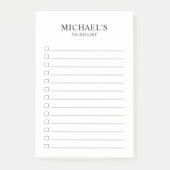 白黒のTo Doリストに投稿ノートを表示 ポストイット (正面)