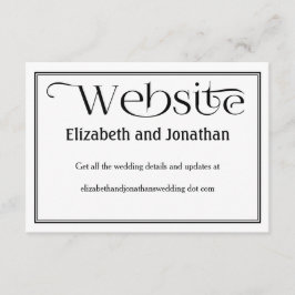 白黒のWebサイ結婚ト詳細カード エンクロージャーカード