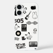 白黒のY2K携帯電話