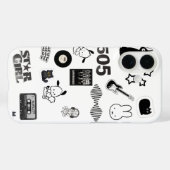 白黒のY2K携帯電話 Case-Mate iPhoneケース (裏面 (横))