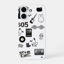 白黒のY2K携帯電話