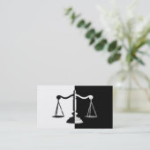 白黒はかりで測 名刺 (スタンド正面)