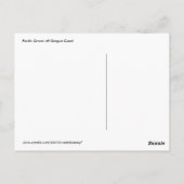 白黒はがきの繊細なカール波 ポストカード (裏面)