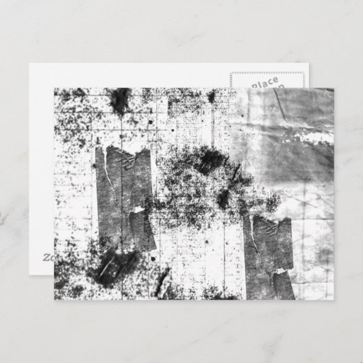 白黒はがき形式のフリースタイル ポストカード (正面/裏面)