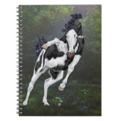 白黒はげ顔オ絵を描バス ノートブック (正面)