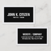 白黒はっきりしたでシンプルな名刺- 名刺 (正面/裏面)