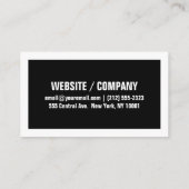 白黒はっきりしたでシンプルな名刺- 名刺 (裏面)