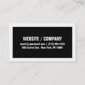 白黒はっきりしたでシンプルな名刺- 名刺 (裏面)