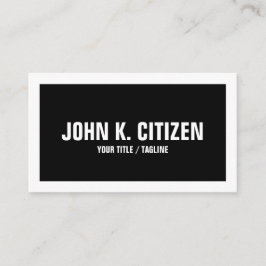 白黒はっきりしたでシンプルな名刺- 名刺