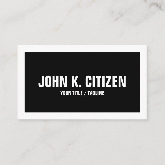 白黒はっきりしたでシンプルな名刺- 名刺 (正面)