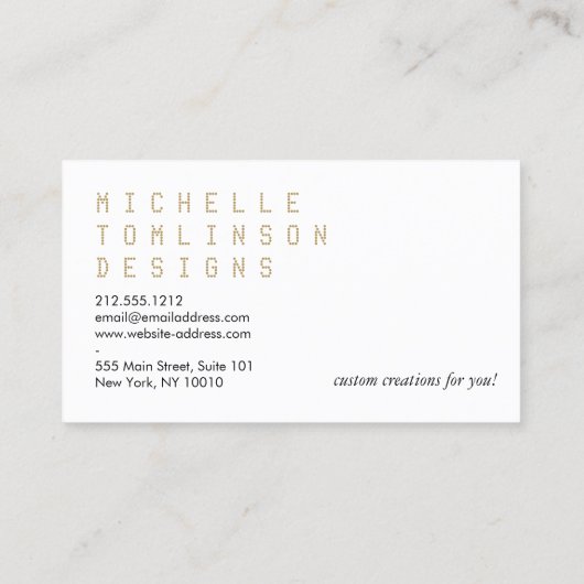 白黒はっきりしたのデザイストライプナー 名刺 (裏面)