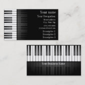 白黒はっきりしたキーボードデザイン名刺 名刺 (正面/裏面)