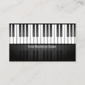 白黒はっきりしたキーボードデザイン名刺 名刺 (裏面)