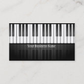 白黒はっきりしたキーボードデザイン名刺 名刺 (裏面)
