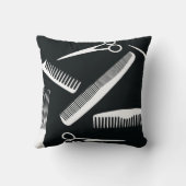 白黒はっきりしたサロンファッション クッション (裏面)