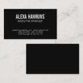 白黒はっきりしたスタイリッシュモダンプロフェッショナル 名刺 (正面/裏面)