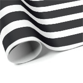 白黒はっきりしたストライプ ラッピングペーパー (ロールコーナー)