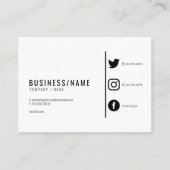 白黒はっきりしたソーシャルメディア 名刺 (正面)