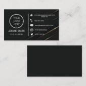 白黒はっきりしたソーシャルメディア 名刺 (正面/裏面)