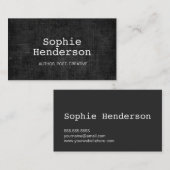 白黒はっきりしたタイプライタースタイル作家 名刺 (正面/裏面)