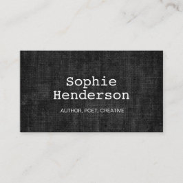 白黒はっきりしたタイプライタースタイル作家 名刺